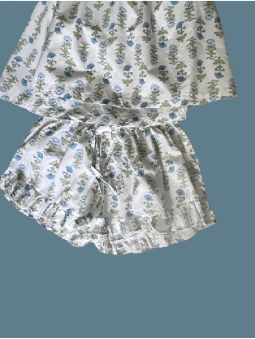 Piyama NWOT Nicolette Cotton Sleep Set Blue Lotus Flower Size S - Picture 7 of 9